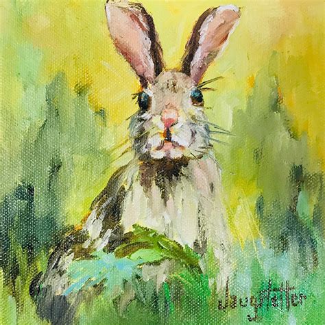 Deannas Paintings Bunny Painting Rabbit Painting Impressionism