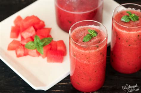 Watermelon Juice With Mint And Lime My Weekend Kitchen