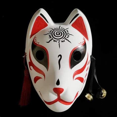 Kitsune Mask Seal Of Nine Tails Kitsune Mask Japanese Fox Mask