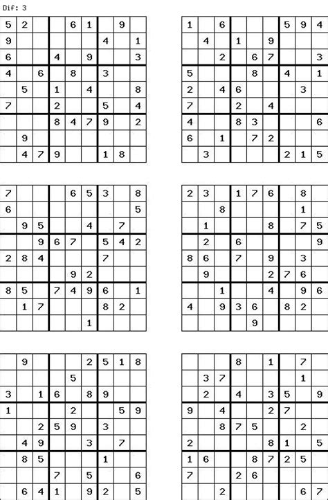 Free Printable 9x9 Sudoku Puzzles
