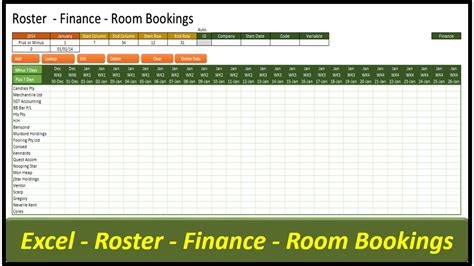 Blank templates xls files for 2016 and 2017. Pivot Excel Data - Roster Database - Room Bookings or Income - Online PC Learning