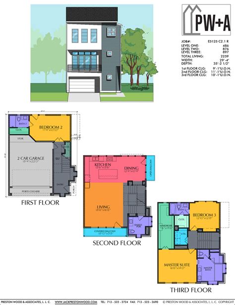 Affordable 3 Story Home Plan Preston Wood And Associates