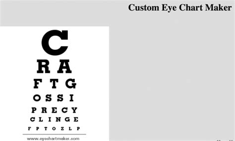Custom Eye Chart Maker Web Site Recycled Crafts