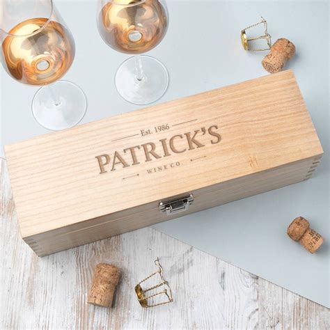 Personalised Wooden Wine Box Wooden Wine Boxes Personalized Wine Box