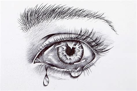How To Draw A Crying Eyes For Beginners How To Draw An Eyes With Tear
