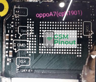 Oppo A CPH ISP EMMC Pinout For EMMC Programming Flashing And Remove FRP Lock
