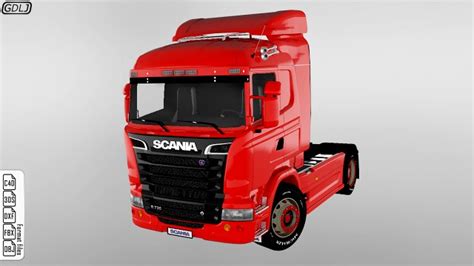 Scania R730 V8 Truck 3d Model