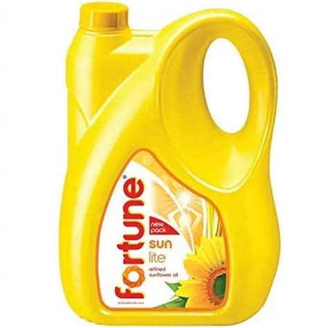 5 Litre Fortune Sun Lite Refined Sunflower Oil Packaging Type Plastic