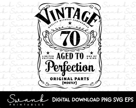 70th Birthday SVG Vintage Birthday limited edition svg | Etsy