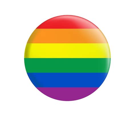 Premium Vector Lgbt Pride Flag Button Rainbow Flag Round
