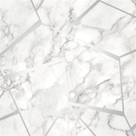 Fine Decor Metallic Geometric Plain Marble Wallpaper