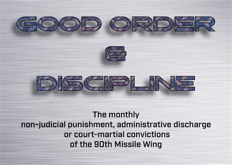 Good Order And Discipline October And November 2021 Fe Warren Air