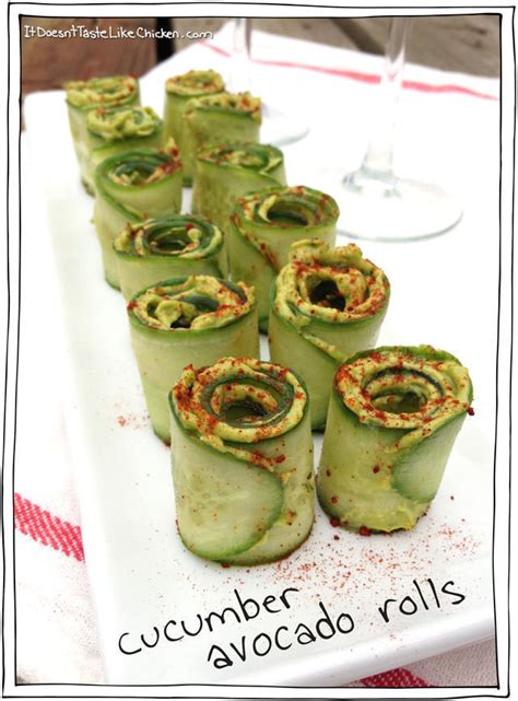 The hostess plays a bit with the paleo diet, so. Cucumber Avocado Rolls · How To Cook Stuffed Vegetables ...