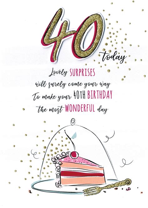 Most Wonderful 40th Birthday Greeting Card Cards