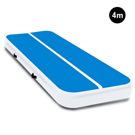 4m Airtrack Tumbling Mat Gymnastics Exercise Air Track Blue White