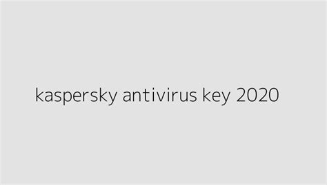 Kaspersky Antivirus Key 2020 Para Ve Yatırım