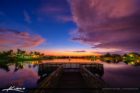 Lakeside Challenger Park Royal Palm Beach Sunset Hdr Photography By