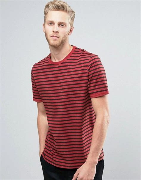 Asos Stripe T Shirt With Roll Sleeve Stripe Tshirt Rolled Sleeves