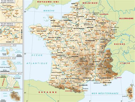 Carte Géographique De France Archives Voyages Cartes