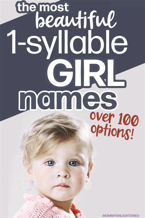 100 Unique 1 Syllable Girl Names Origins Meanings Baby Girl
