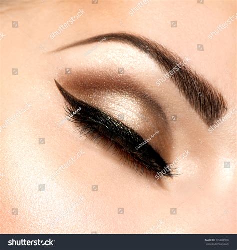 Eye Makeup Beautiful Eyes Retro Style Stock Photo
