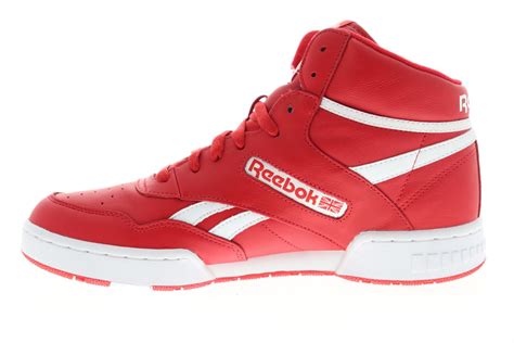 Reebok Bb 4600 Eh2137 Mens Red Leather High Top Basketball Sneakers Sh