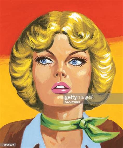 Blonde Hair Blue Eyes Woman High Res Illustrations Getty Images