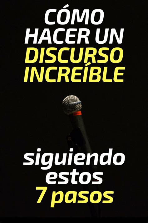 A Microphone With The Words Como Hacer Un Discurso Increiblee