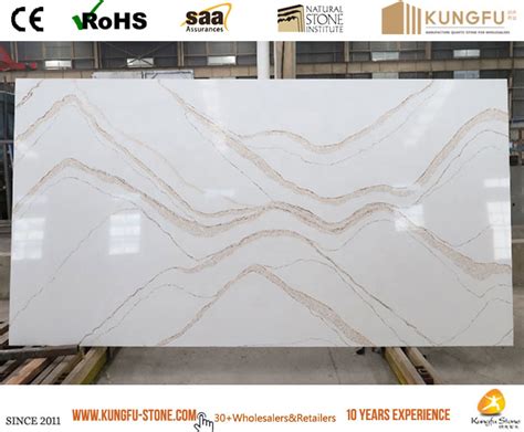 3cm Calacatta Gold Bookmatch Quartz Slabs Kkq Cs0175 Kkq