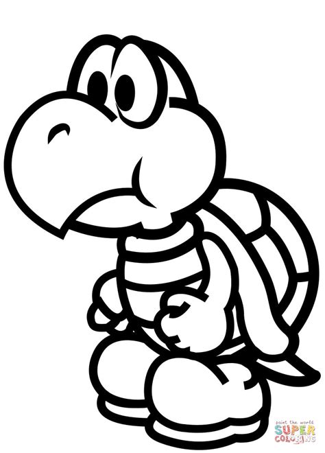 Mario koopa troopa coloring page for people, who love this video game mario. Koopa Troopa Drawing at GetDrawings | Free download