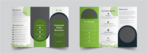 Corporate Green Trifold Brochure Design Template 1227796 Vector Art At