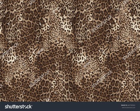 Seamless Leopard Pattern Animal Print Stock Illustration
