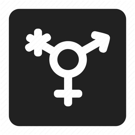 Arrow Direction Gender Genderqueer Sex Sign Square Icon