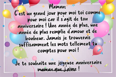 🤡🎈textes Et Messages Joyeux Anniversaire Maman