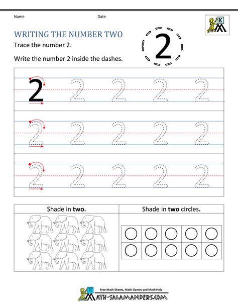 Numbers For Kindergarten Kindergarten