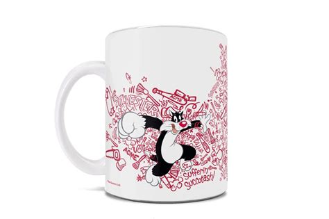 Looney Tunes Sylvester Acme Action Oz White Ceramic Mug WMUG