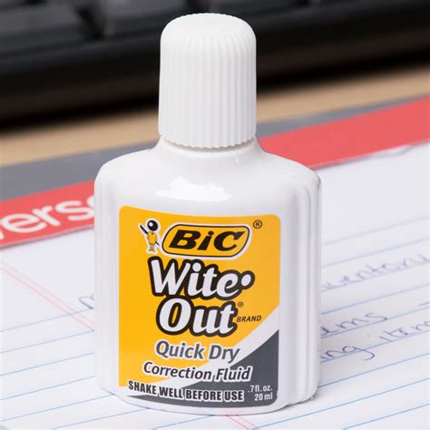 Bic Wofqd324 Wite Out Quick Dry Corrective Fluid 20 Ml Bottle 3pack