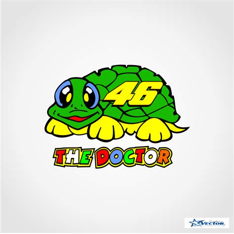 Valentino Rossi 46 Turtle Logo Vector Cdr Download Bintangvector