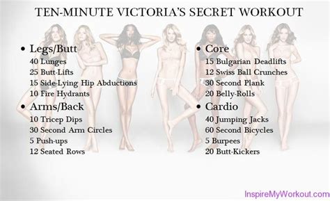 Follow This 10 Minute Workout Plan Daily To Achieve A Sexy Body Like The Famous Models Of