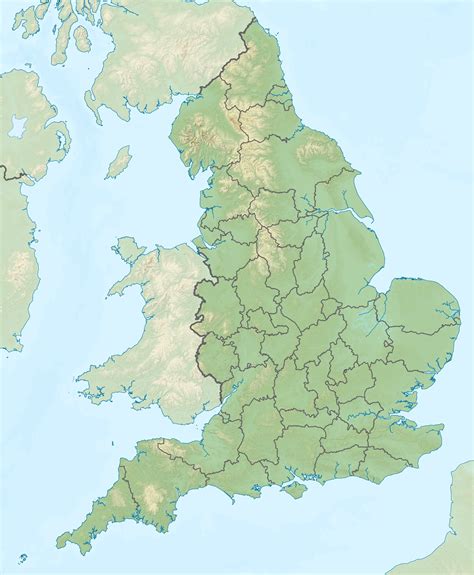 Fileengland Relief Location Map Wikimedia Commons