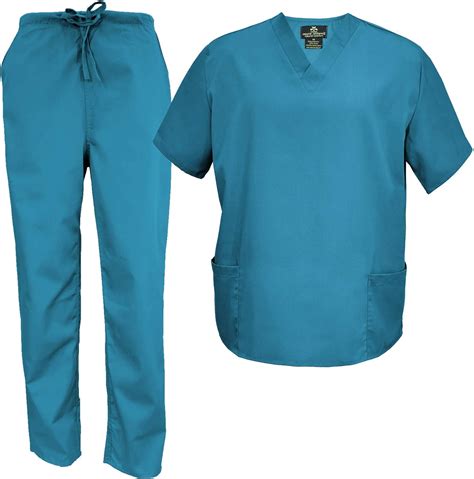 Buy Natural Uniforms Mens Scrub Set Medical Scrub Tops And Pants 4x