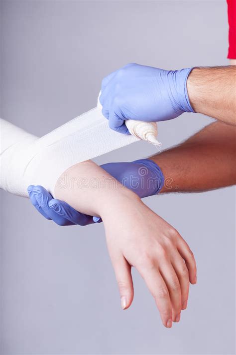 Woman With Bandaged Arm Stock Image Image Of Broken