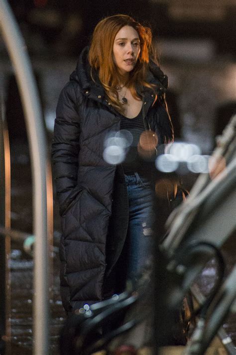 Elizabeth Olsen On The Set Of Avengers Infinity War In