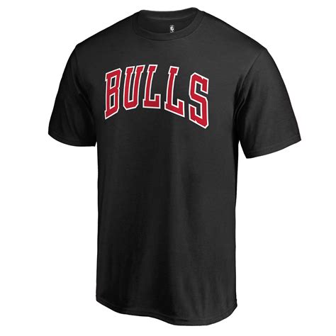 Mens Fanatics Branded Black Chicago Bulls Primary Wordmark T Shirt