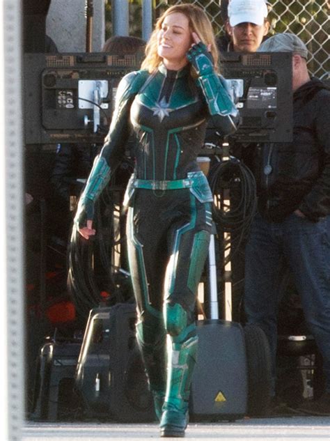 Captain Marvel Brie Larson In Pictures In Costume Amid Avenger
