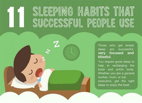 Infographic: 11 Sleeping Habits Practiced By Successful People ...