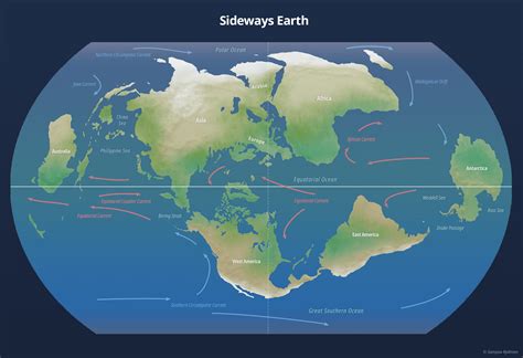 What If Map Of Earth With Continents Aligned Sideways Rimaginarymaps