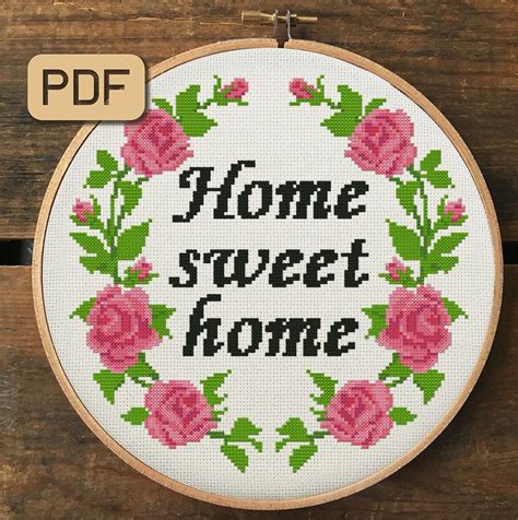 If you own a chart with too many objectives, they can shed focus. Home Sweet Home Cross Stitch Pattern Pdf, Housewarming ...