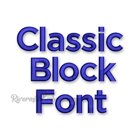 Classic Block Machine Embroidery Font Alphabet 3 Sizes Etsy Australia