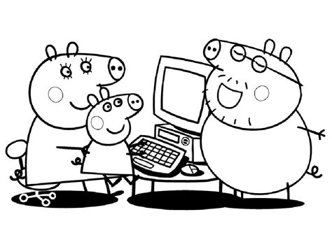 FREE COLORING PAGES Peppa Pig Cartoon Coloring Pages For Kids